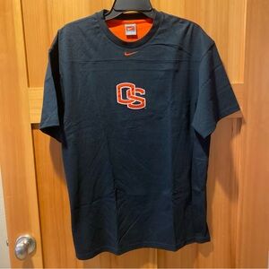 Nike Black Short-Sleeve Black Tee with Orange OS Logo